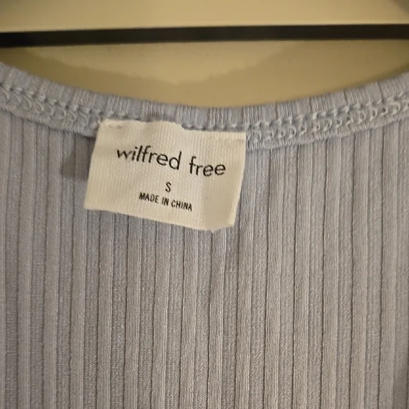 Wilfred - Blue Ribbed Tank Top - Size Small - Picture 2 of 4